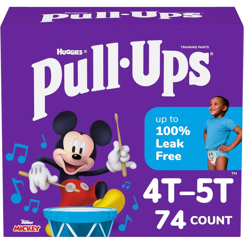 Huggies Pull-ups 4T-5T, 74 Count, Pullups, 38-50 lbs, Boys Training Pants