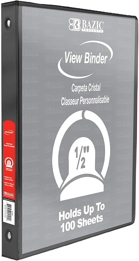 1/2" Black Binder