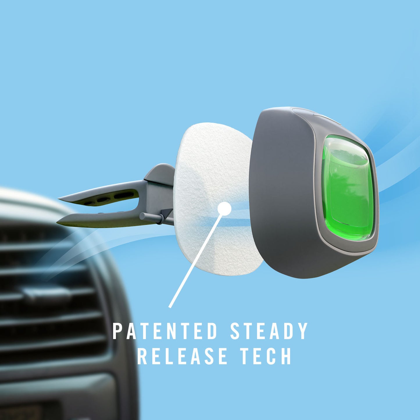 Febreze Car Odor-Fighting Car Freshener Vent Clip Gain Original Scent, .06 oz - 3 ct