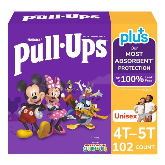 Huggies Pull-ups 4T-5T, 102 Count, Pullups, 38-50 lbs, Unisex Training Pants