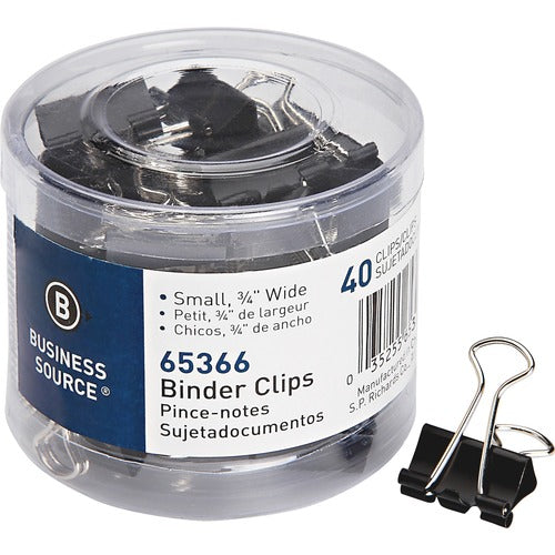 Small - For Paper, Project, Document - 40 / Pack - Black 19mm Binder Clips