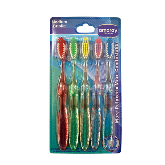 Toothbrush, Translucent Shine, 5PK, Medium