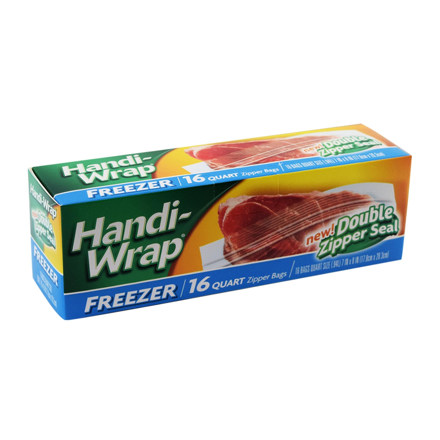 HANDI WRAP QUART SIZE ZIPPER BAGS, 16CT,15CT,25CT