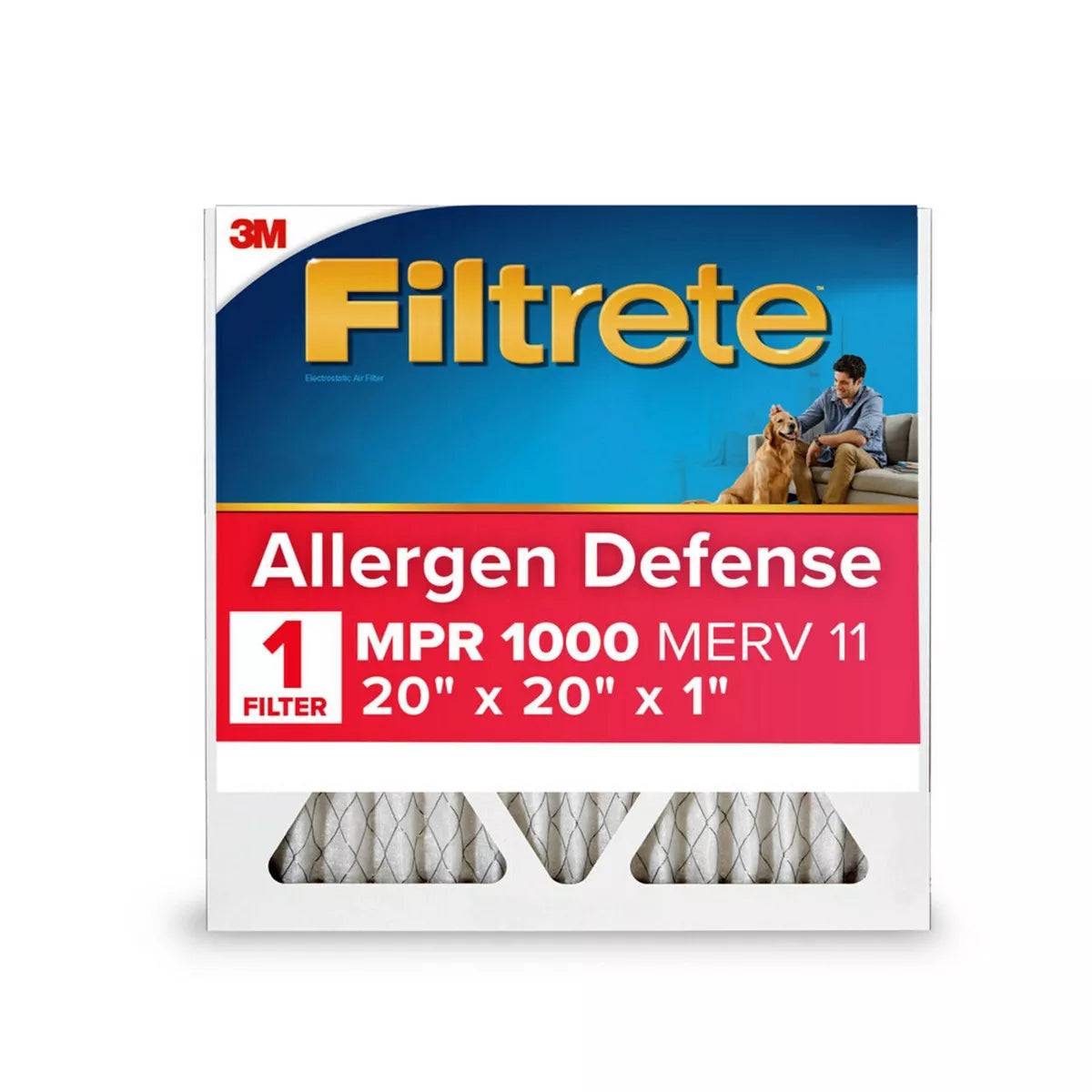 FILTER, 20X20X1 RED FILTRETE 3M