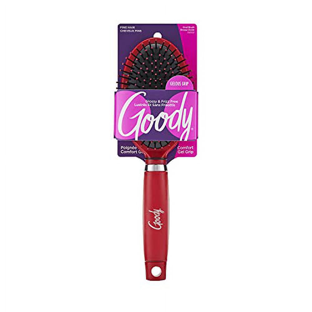 Goody Hair Brush, Glossy & Frizz Free, Oval Brush, Comfort Gel Grip