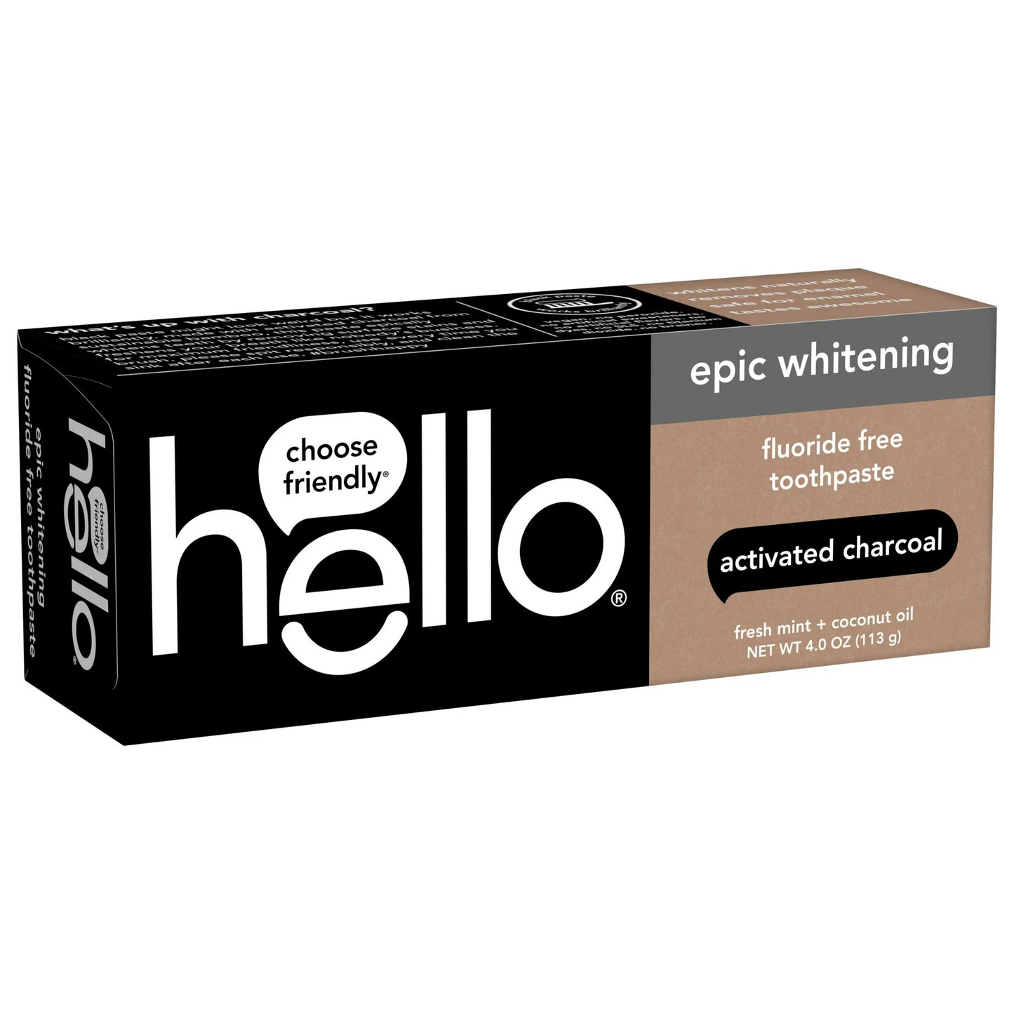 Hello Toothpaste, Fluoride Free Toothpaste, Epic Whitening, 4oz, Tooth Paste