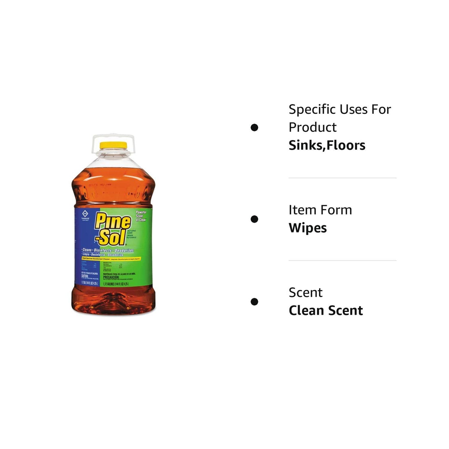 Multi-Purpose Cleaner, PINE-SOL, Gallon Size, 144 oz