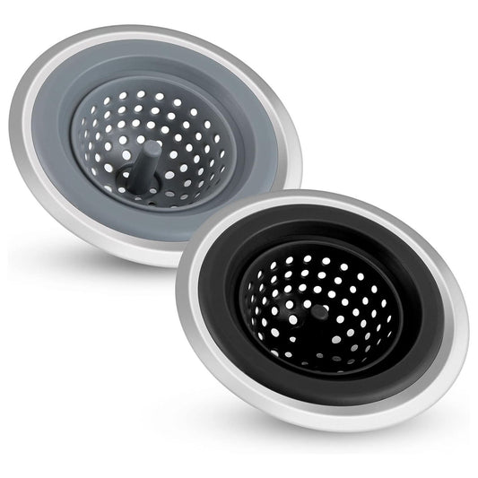 EZ Clean Sink Strainer, Stainless Steel with Silicone Basket