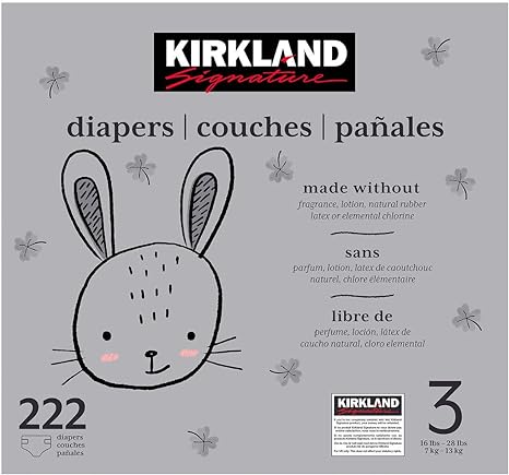 Kirkland Diapers, Size 3, 222 ct