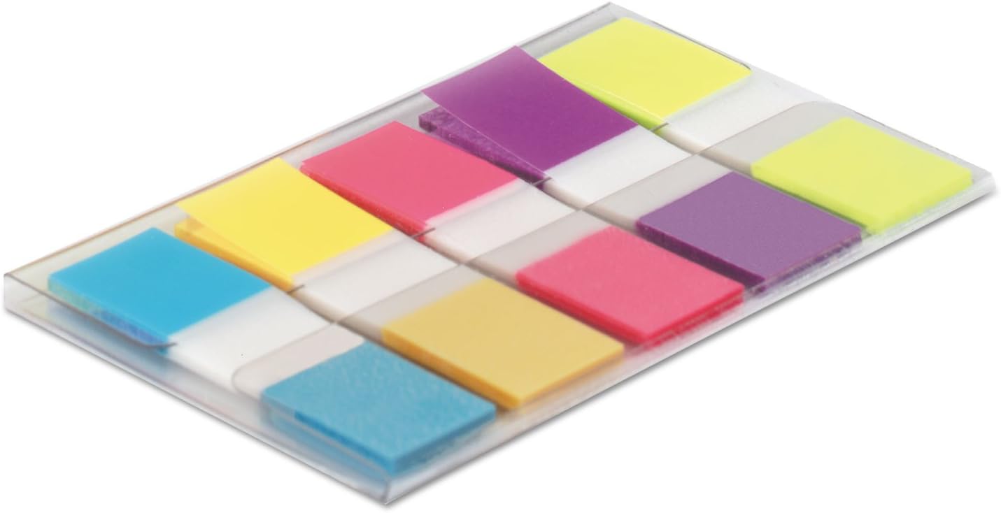 Post-It Flags To-Go, 1/2 x 1-3/4, 5-Bright Colors, 100 Flags/Pack 3M, Sticky Flags