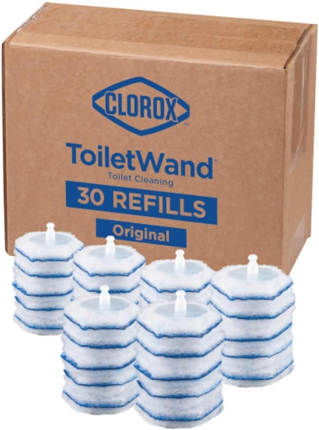 Clorox ToiletWand Disinfecting Refills, Disposable Wand Heads - 30 Count