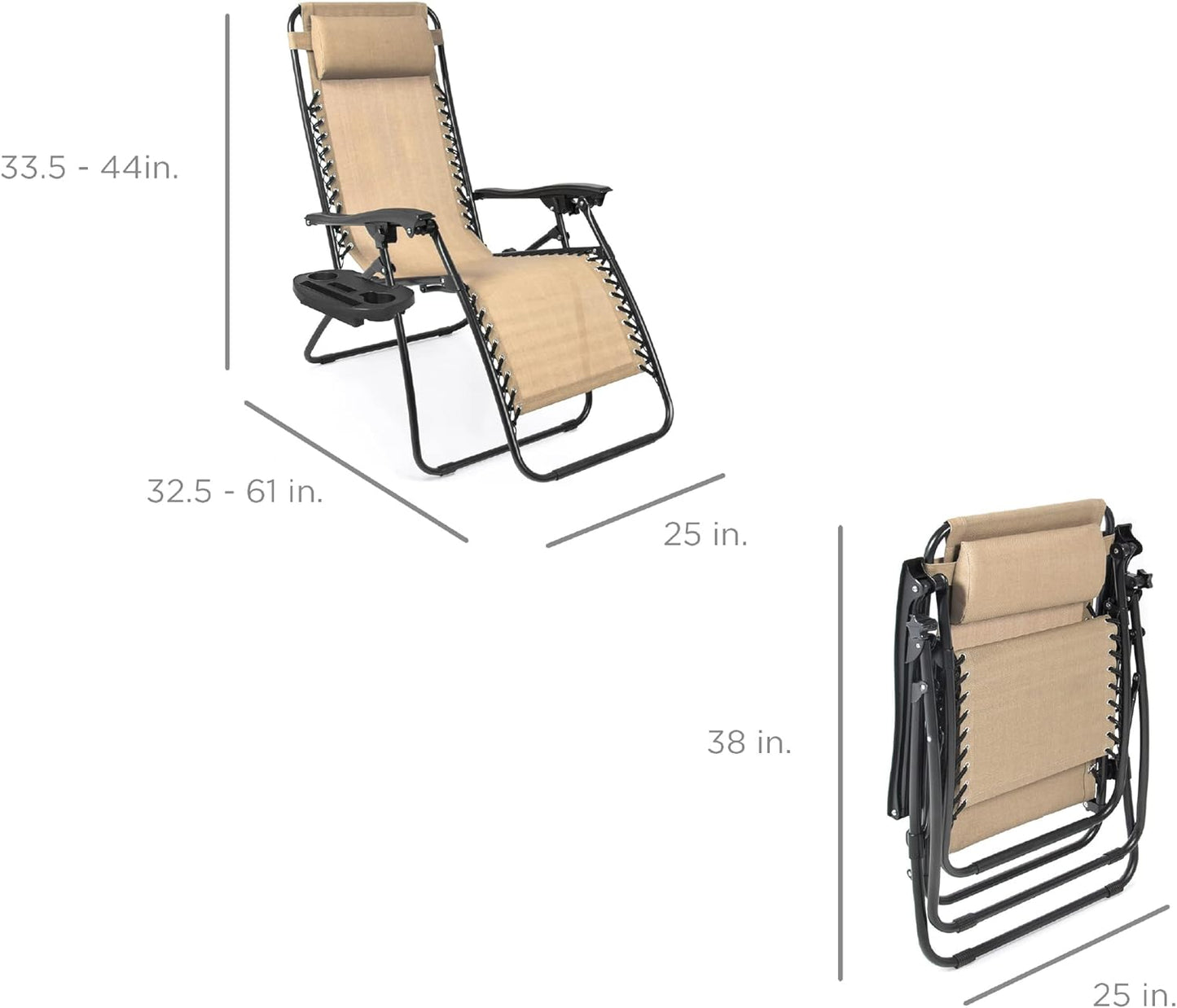 Zero Gravity Outdoor Lawn Chair Recliner