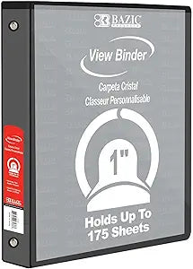1" Black Binder