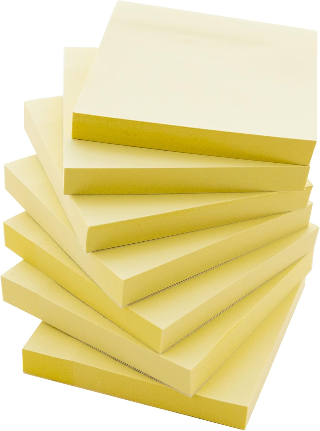 BAZIC Products Sticky Notes 3x3 Yellow Colors Post Stickies Self Stick Note, Colorful Adhesive Memo Pads, Recyclable