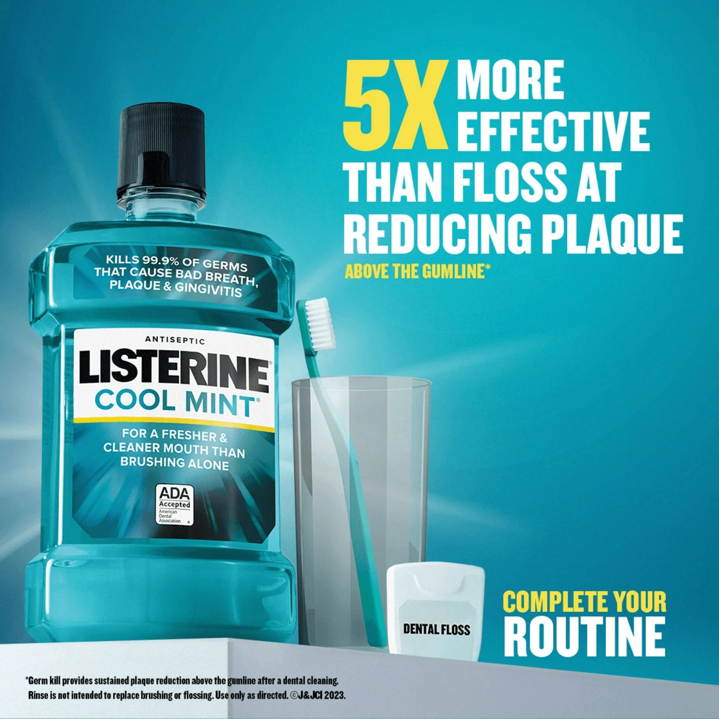 Listerine Cool Mint Antiseptic Mouthwash, 250 mL