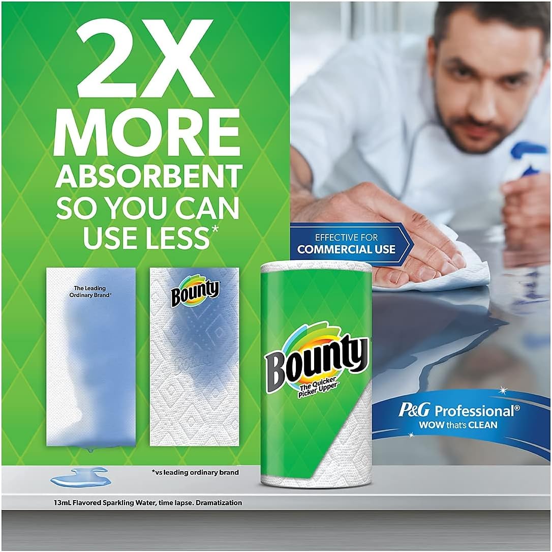 Bounty Paper Towels, 6 double Rolls