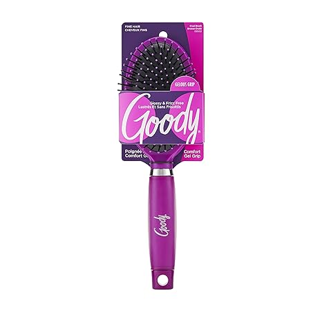 Goody Hair Brush, Glossy & Frizz Free, Oval Brush, Comfort Gel Grip