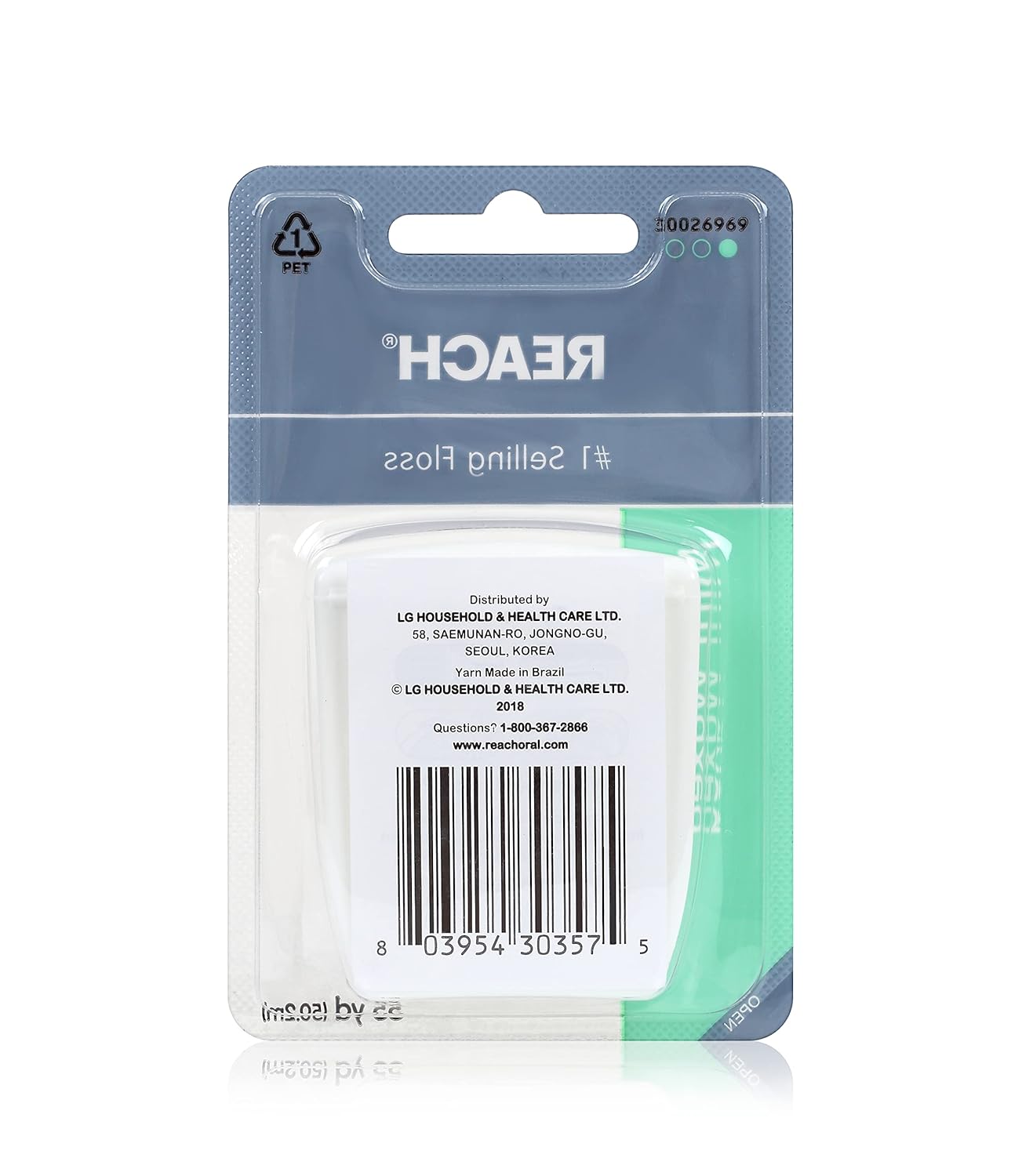 Reach Dental Floss, Mint Waxed, 55 Yd