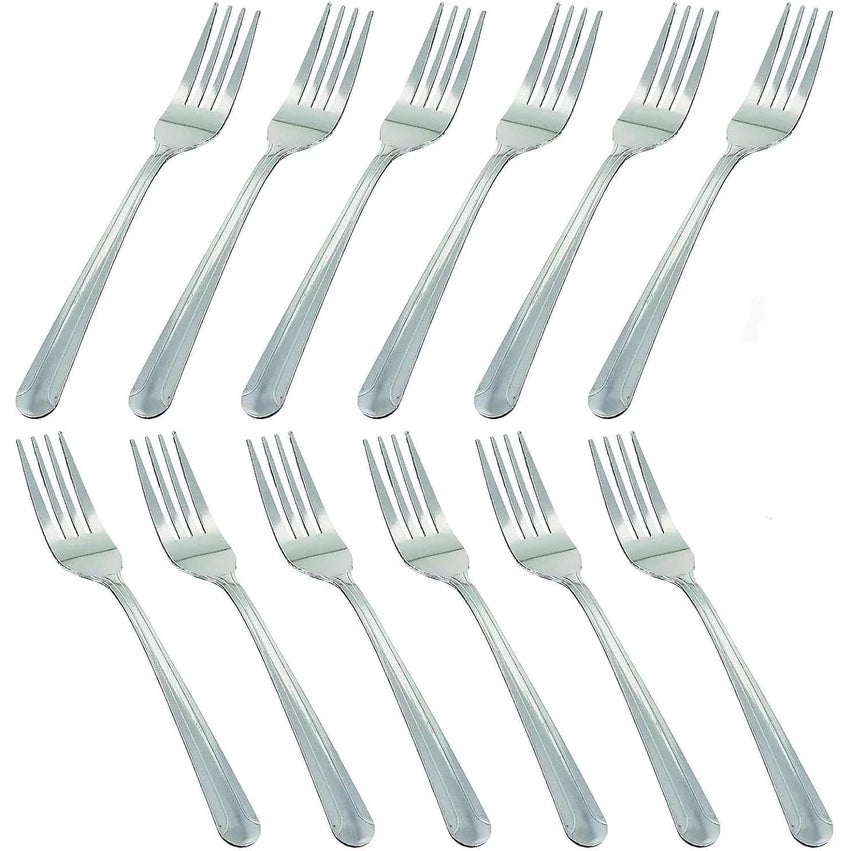 Stainless Steel Dinner Forks, Pack of 12, 18/0 Stainless Steel, Flatware