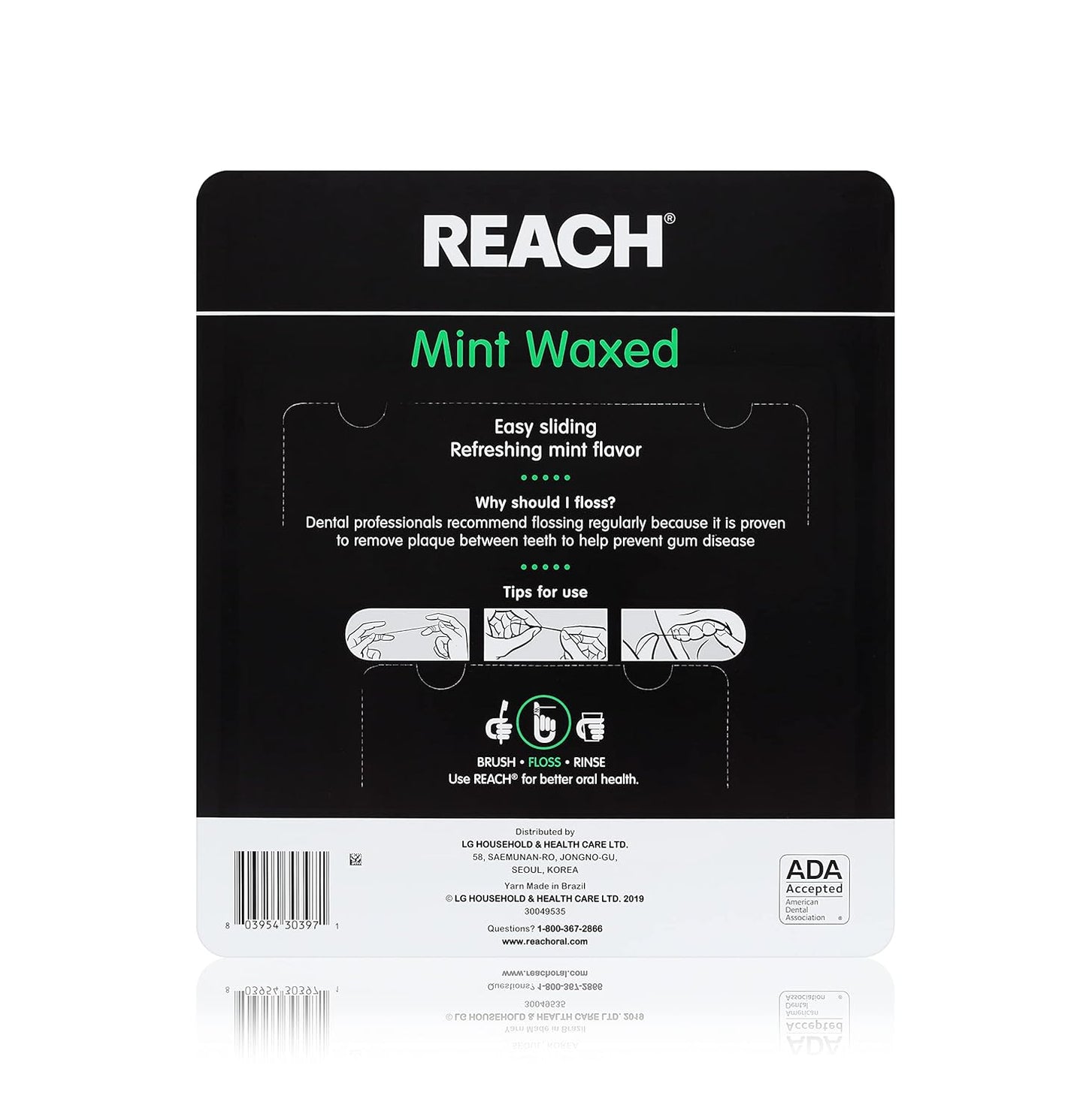 Reach Dental Floss, Mint Waxed, 55 Yd