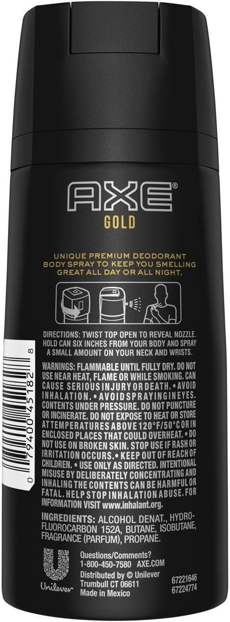 Axe Deodorant Bodyspary, 48 hrs Nonstop, Gold