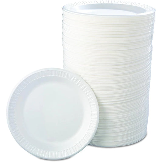 Foam Plate - 9" white (125 ct)