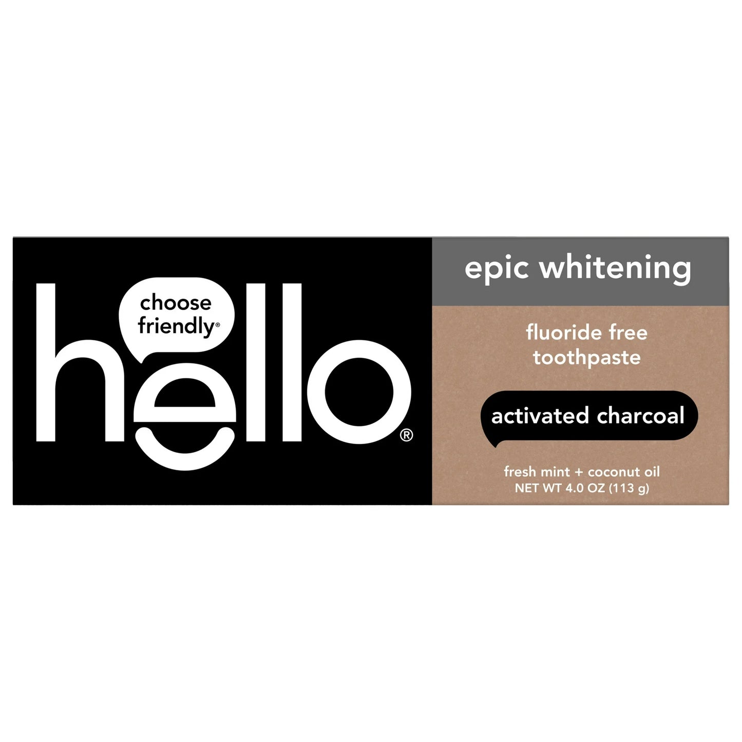 Hello Toothpaste, Fluoride Free Toothpaste, Epic Whitening, 4oz, Tooth Paste