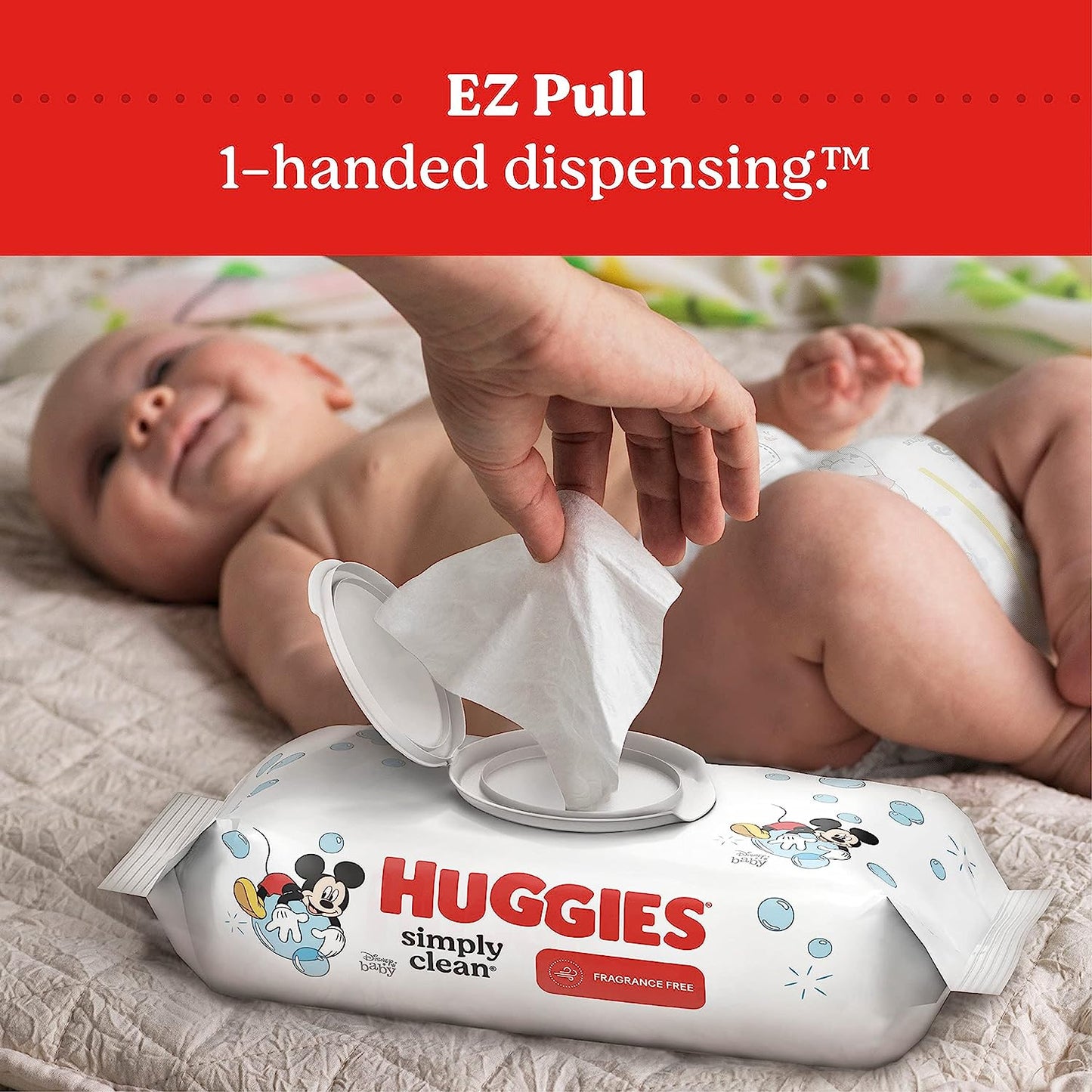 Huggies Wipes, Fragrance Free, Simply Clean, 64 ct Packs, 704 Wipes Total