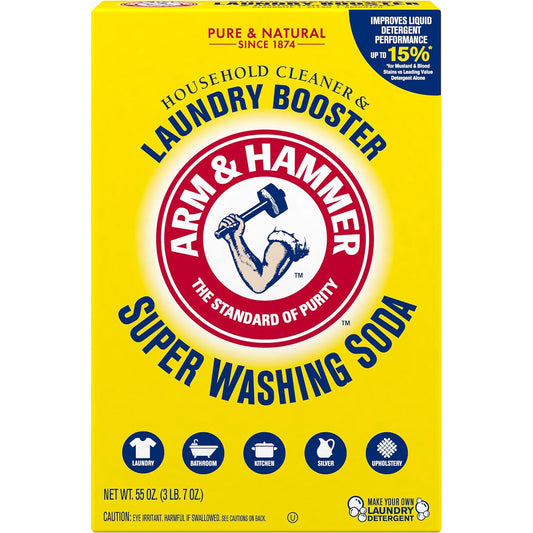 Arm & Hammer, Super Washing Soda, 55 oz, Baking Soda