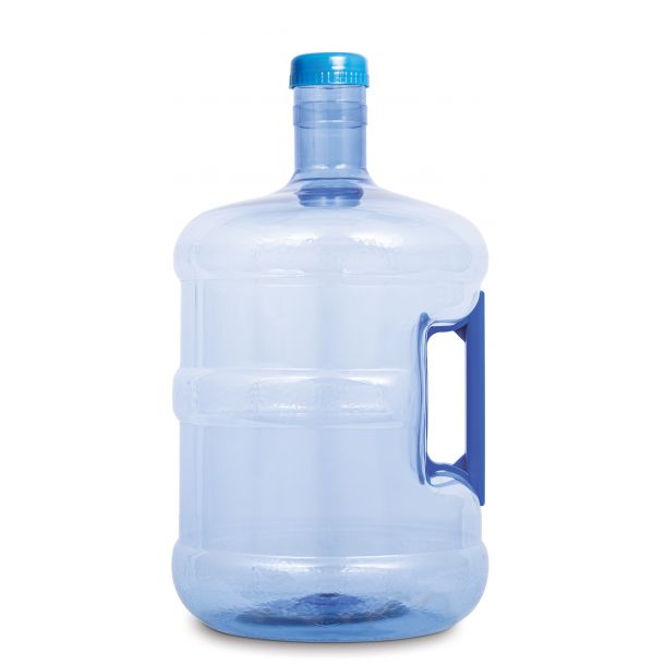 B.P.A. Free 5 Gallon Plastic Reusable Water Bottle, 5 Gallon Water jug, With Handle, Threaded Screw on Cap