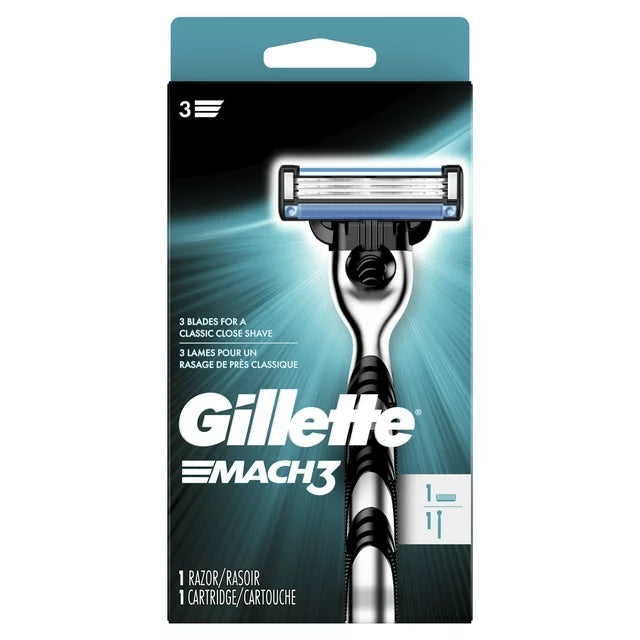 Gillette Mach3 Men's Razor Handle + 1 Blade Refill