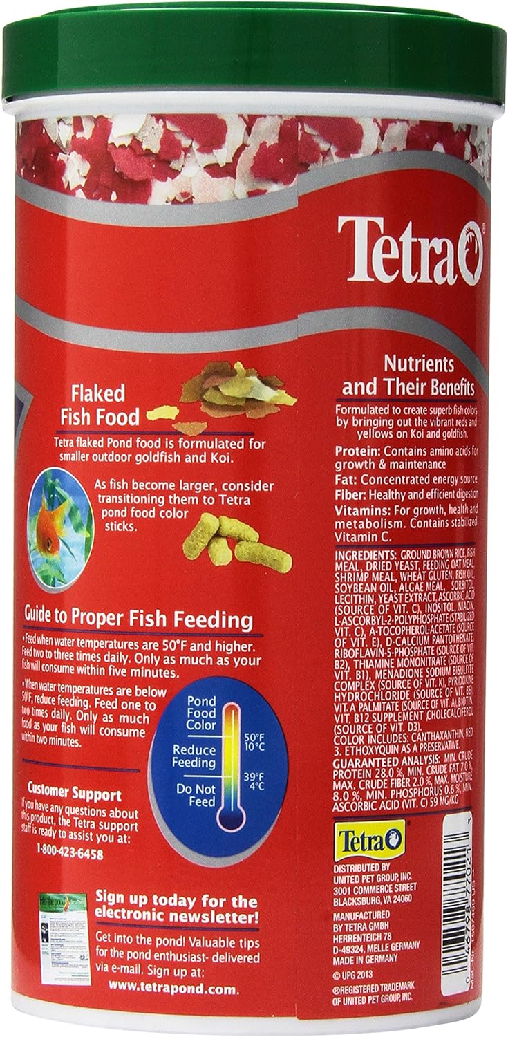 Fish Food, 6oz Flaked, Goldfish & Koi Fish Food