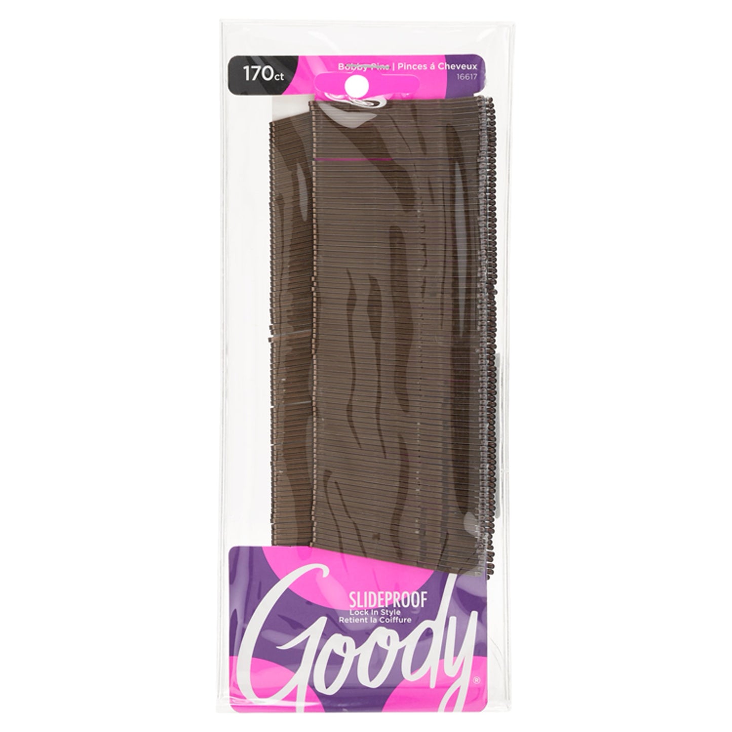 Goody Bobby Pins, Brown, 170 count