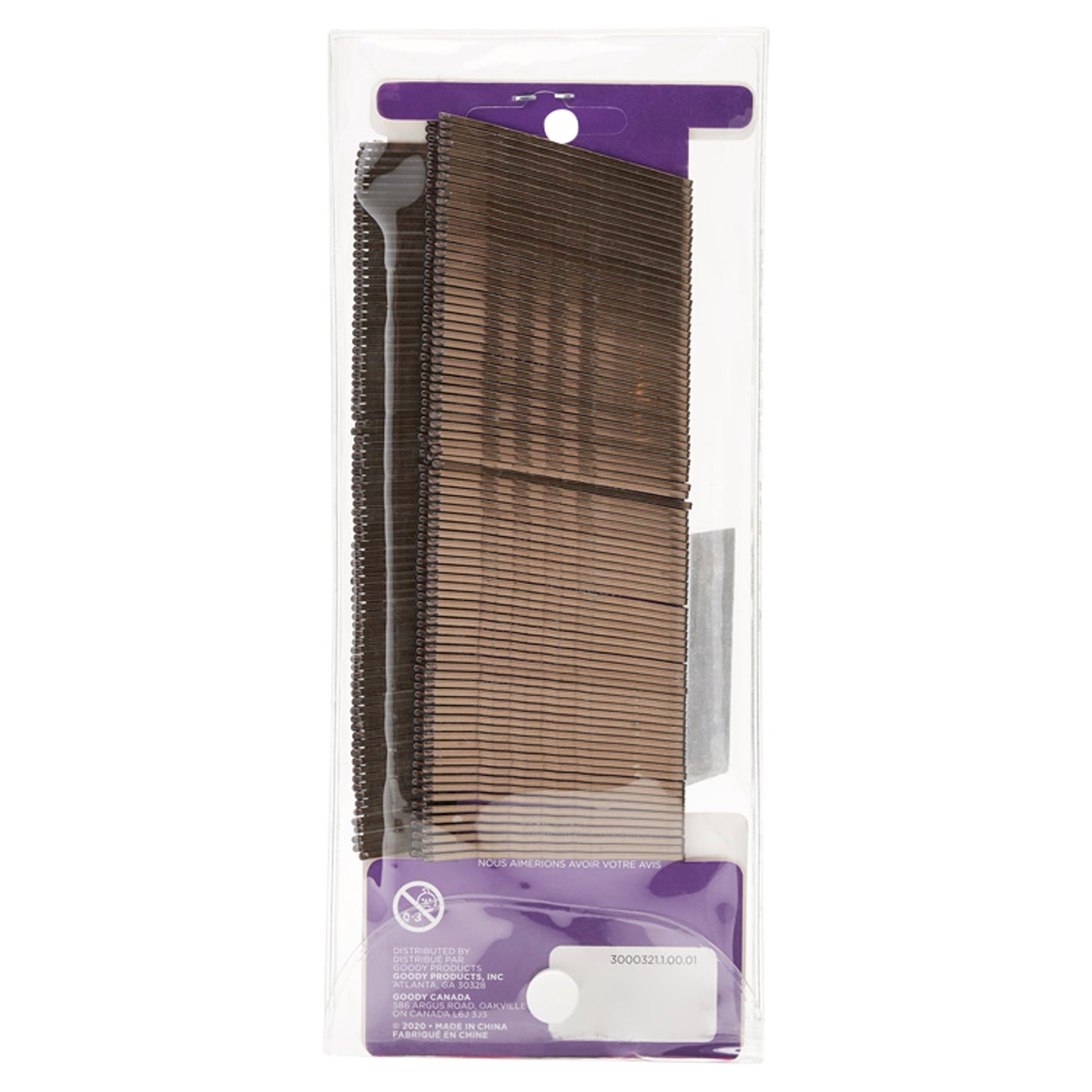 Goody Bobby Pins, Brown, 170 count