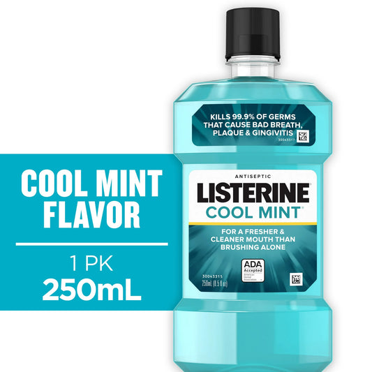 Listerine Cool Mint Antiseptic Mouthwash, 250 mL