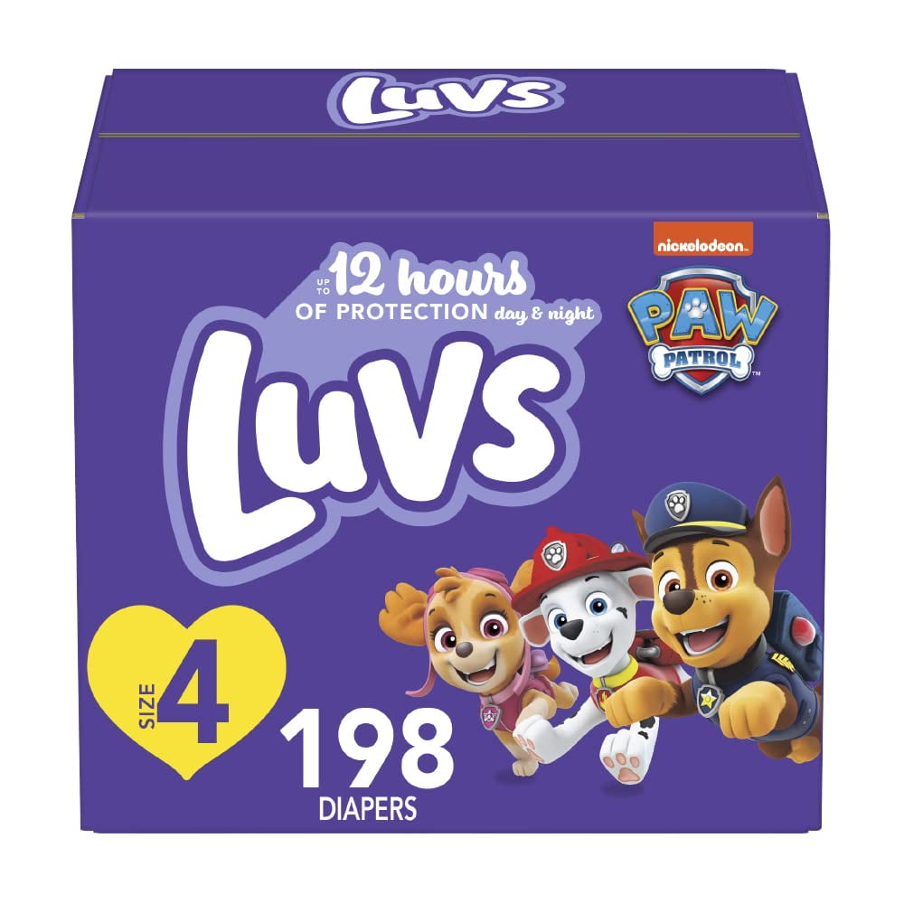 Luvs Luvs Diapers Size 4, 198 Count, Paw Patrol