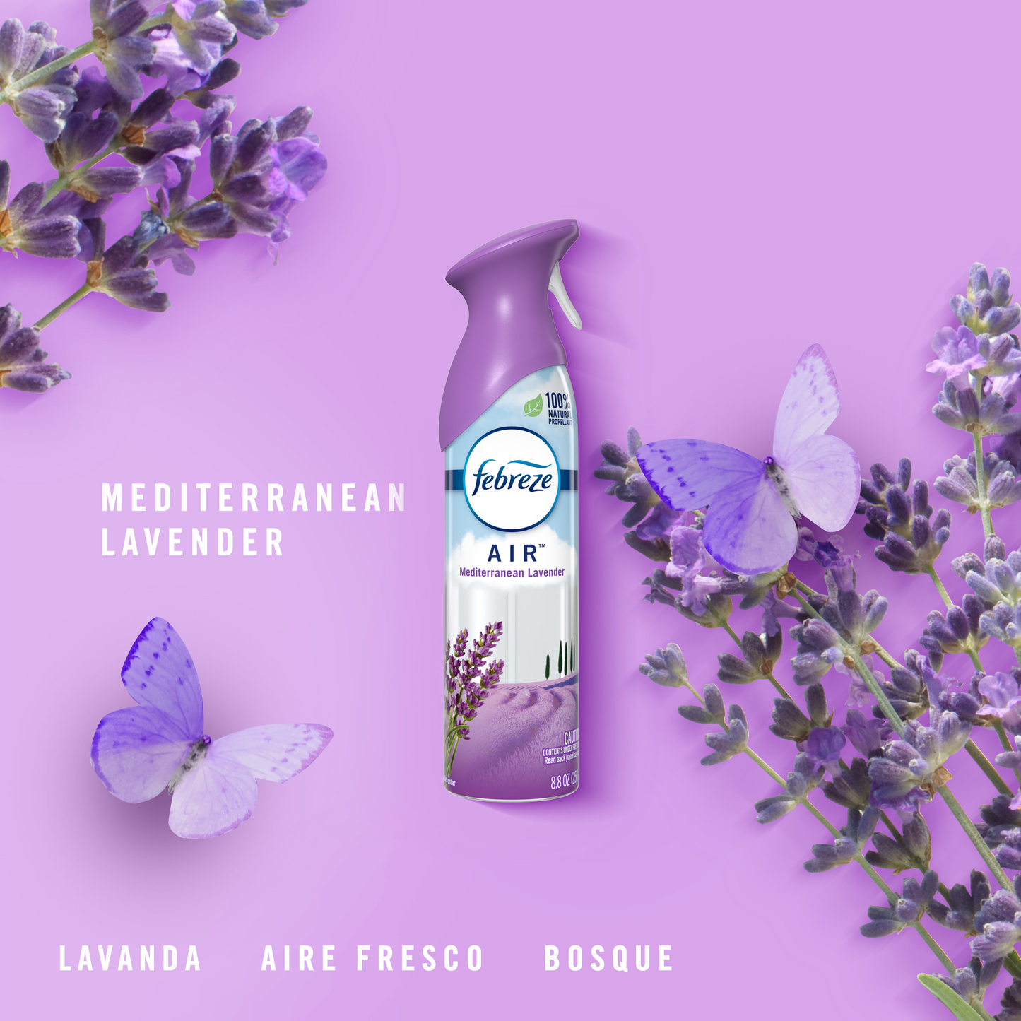 Febreze Odor-Fighting Air Freshener, Mediterranean Lavender, 8.8 oz - 2 ct