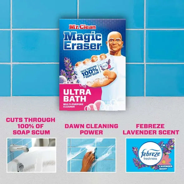 Mr. Clean Magic Eraser, Ultra Bath Multi-Purpose Cleaner - 5 Ct