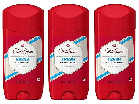 Old Spice Aluminum Free Deodorant Stick for Men, High Endurance Fresh 3.4 oz - 3 pack