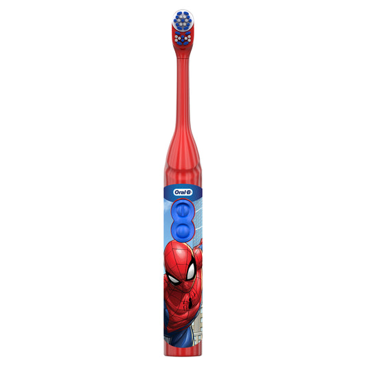 Oral-B Kid's Battery Toothbrush featuring Marvel's Spider-Man, Soft Bristles for Kids 3+