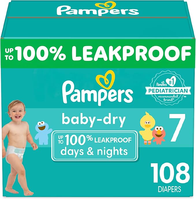 Pampers Baby Dry, Size 7 Diapers - 108 ct