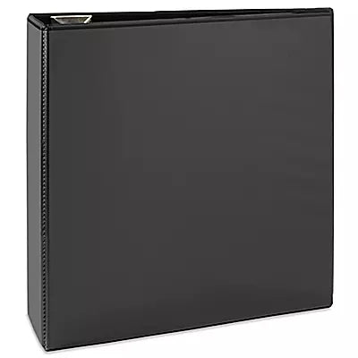 4" Black Office 3 Ring Binder, Heavy Duty