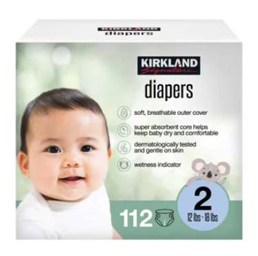 Kirkland Diapers, Size 2, 112 ct