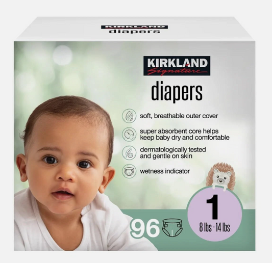 Kirkland Diapers, Size 1, 96 ct
