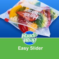 HANDI-WRAP GALLON SIZE FOOD STORAGE BAGS, 8 CT, 10 CT, EASY SLIDER