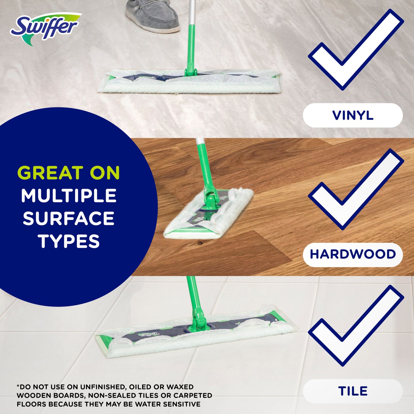 Swiffer Sweeper Dry + Wet XL Sweeping Kit (1 Sweeper, 8 Dry  Cloths, 2 Wet Cloths)