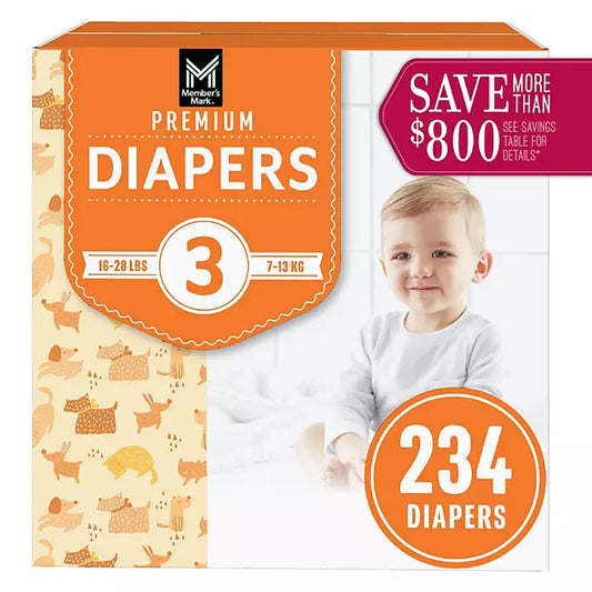 Member's Mark Premium Baby Diapers, Size 3