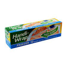 HANDI WRAP QUART SIZE ZIPPER BAGS, 16CT,15CT,25CT