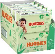 Baby Wipes Natural Care with Aloe Vera,  Huggies Wipes 10 packs 56CT, 560 Wipes