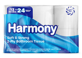 Harmony 2-Ply Double Bathroom Tissue Rolls, 12-ct.